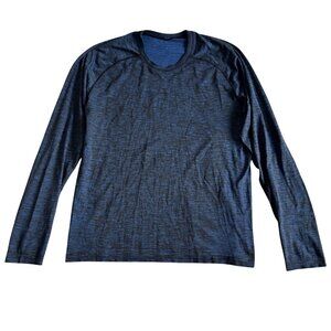 Lululemon Men's Size L Metal Vent Blue Long Sleeve Crewneck Shirt